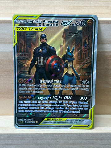Captain America & Lucario*-Y536