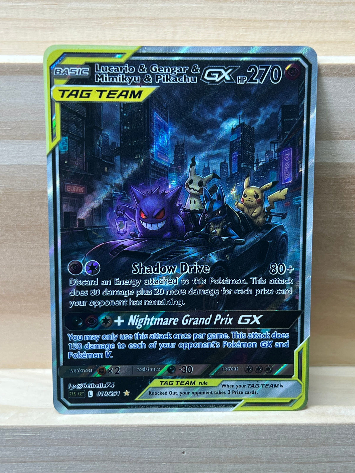 Lucario, Gengar, Mimikyu & Pikachu GX*-Y541