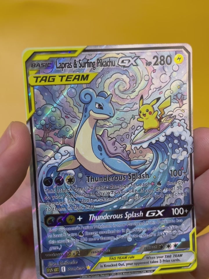 Lapras & Surfing Pikachu--Y336
