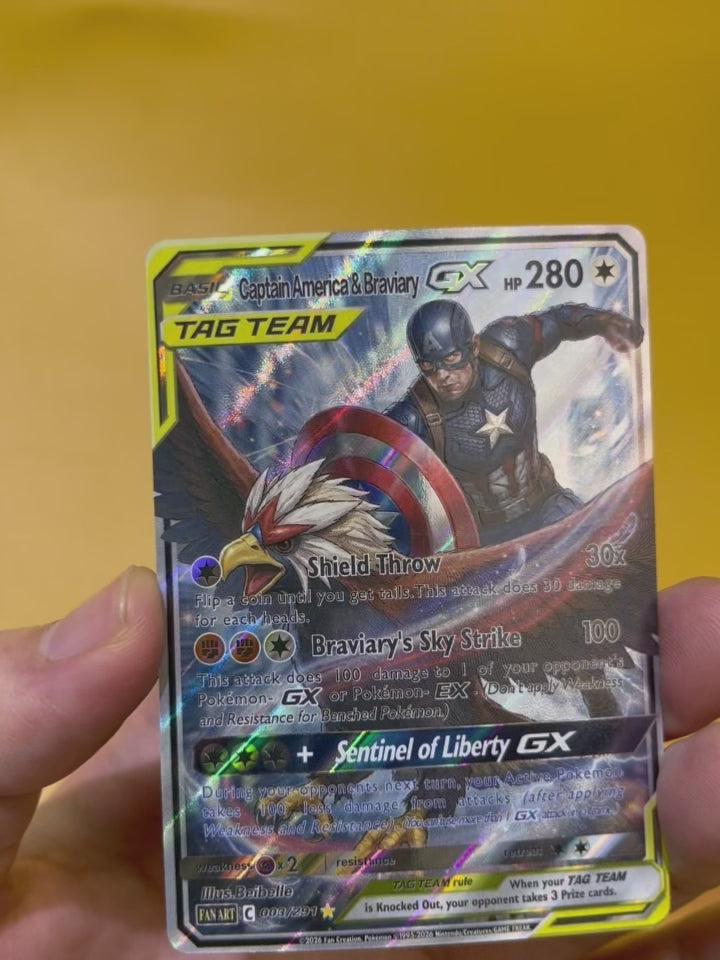 Captain America & Braviary--Y318